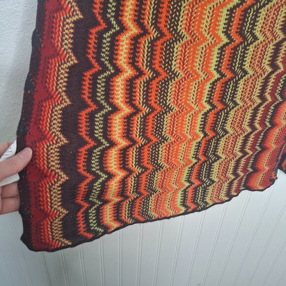 Cotton On Boho Scarf Multicolor 70 X 22 Knit Colorful Artsy Retro 70s - Picture 9 of 12